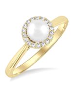 XeVelTh 14K Yellow Gold Diamond Ring