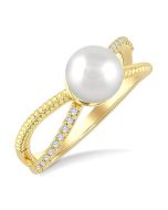 Pearl & Diamond Fashion Ring