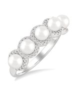 SolXeIon LinAeLux OraLinZen 14K White Gold Diamond Ring