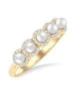 CaLysCa 14K Yellow Gold Diamond Ring