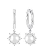CaLoXe 14K White Gold Diamond Fashion Earrings