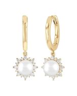 VioCelVer RaArEl 14K White Gold Diamond Fashion Earrings