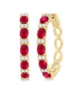 CaLoNo 14K White Gold Diamond Earrings