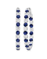 LinLysAr 14K White Gold Diamond Statement Earrings