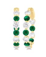 CaOraOra 14K White Gold Diamond Earrings