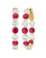 ElElLin ValLuxSol 14K White Gold Diamond Earrings