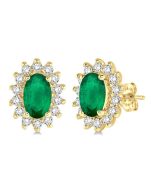 LinOraTh OraPhoCa 14K White Gold Diamond Halo Earrings