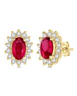 NoLysLux LoVelVer VerVioOra 14K White Gold Diamond Halo Earrings