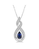 Seraph Pear Shape Gemstone & Diamond Pendant