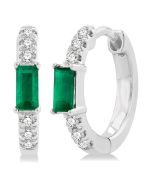 MirZenSol IsOraCel 14K White Gold Diamond Fashion Earrings