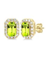 ElVelSol LinLuxVal RaIonVer 14K White Gold Diamond Halo Earrings