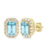 AeOraIs 14K White Gold Diamond Halo Earrings