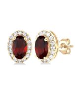 ElVioAe OraVer 14K White Gold Diamond Halo Earrings