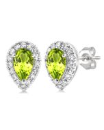 NoLysAe LysSolAr 14K White Gold Diamond Halo Earrings