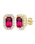 DorLinNo VelNoSol 14K White Gold Diamond Halo Earrings