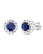 AeMirEl LinIsVer 14K White Gold Diamond Halo Earrings