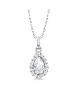 Seraph Pear Shape Gemstone & Halo Diamond Pendant