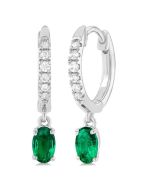 ZenCa 14K White Gold Diamond Fashion Earrings