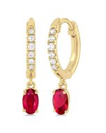 MirOnIs 14K White Gold Diamond Fashion Earrings