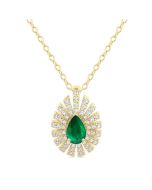 Elysian Pear Shape Gemstone & Diamond Pendant