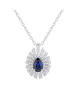 Luna Pear Shape Gemstone & Diamond Pendant