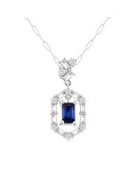Ember Emerald Shape Gemstone & Diamond Fashion Pendant