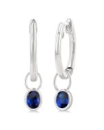 XeArIon 14K White Gold Diamond Bezel Earrings