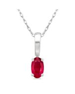 Zephyr Oval Shape Gemstone Solitaire Pendant