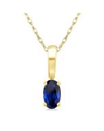 Cascade Oval Shape Gemstone Solitaire Pendant