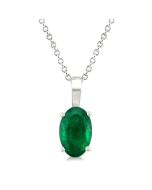 Zephyr Oval Shape Gemstone Solitaire Pendant