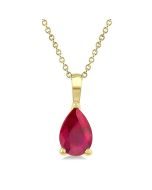 Lyric Pear Shape Gemstone Solitaire Pendant