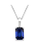 Zephyr Emerald Shape Gemstone Solitaire Pendant