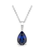 Aster Pear Shape Gemstone Solitaire Pendant