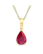 Aster Pear Shape Gemstone Solitaire Pendant
