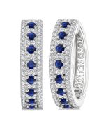 ElZenLo CelIsLin 14K White Gold Diamond Earrings