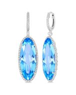 ValLysVio 14K White Gold Diamond Halo Earrings