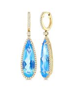 ArRaSol VioOnAe 14K White Gold Diamond Halo Earrings