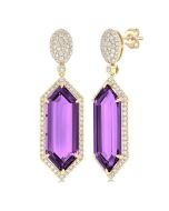 LuxIonIon CaNoVer 14K White Gold Diamond Halo Earrings