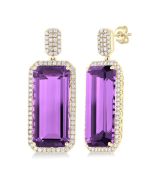 OraVerOn 14K White Gold Diamond Halo Earrings