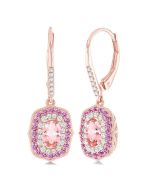 AeVioMir 14K White Gold Diamond Halo Earrings