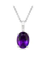 Majesty Oval Shape Gemstone Solitaire Pendant