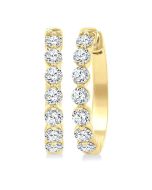 LysLinLo 14K White Gold Diamond Earrings