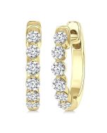 AeArPho 14K White Gold Diamond Earrings