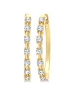 XeXeDor 14K White Gold Diamond Fashion Earrings