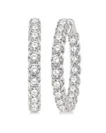 LysOra 14K White Gold Diamond Earrings