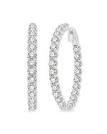 CaZenEl 14K White Gold Diamond Earrings
