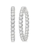 Inside-Out Diamond Round Hoop Earrings