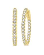 XeLinSol 14K White Gold Diamond Earrings