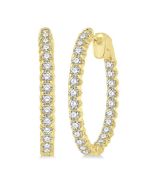 XeLysAe 14K White Gold Diamond Earrings