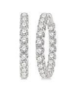 PhoVerLo 14K White Gold Diamond Earrings